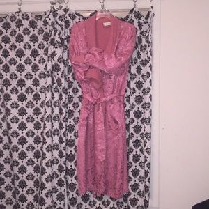 Rose 🌹 brocade VS robe🌹😍XL tassel tie belt